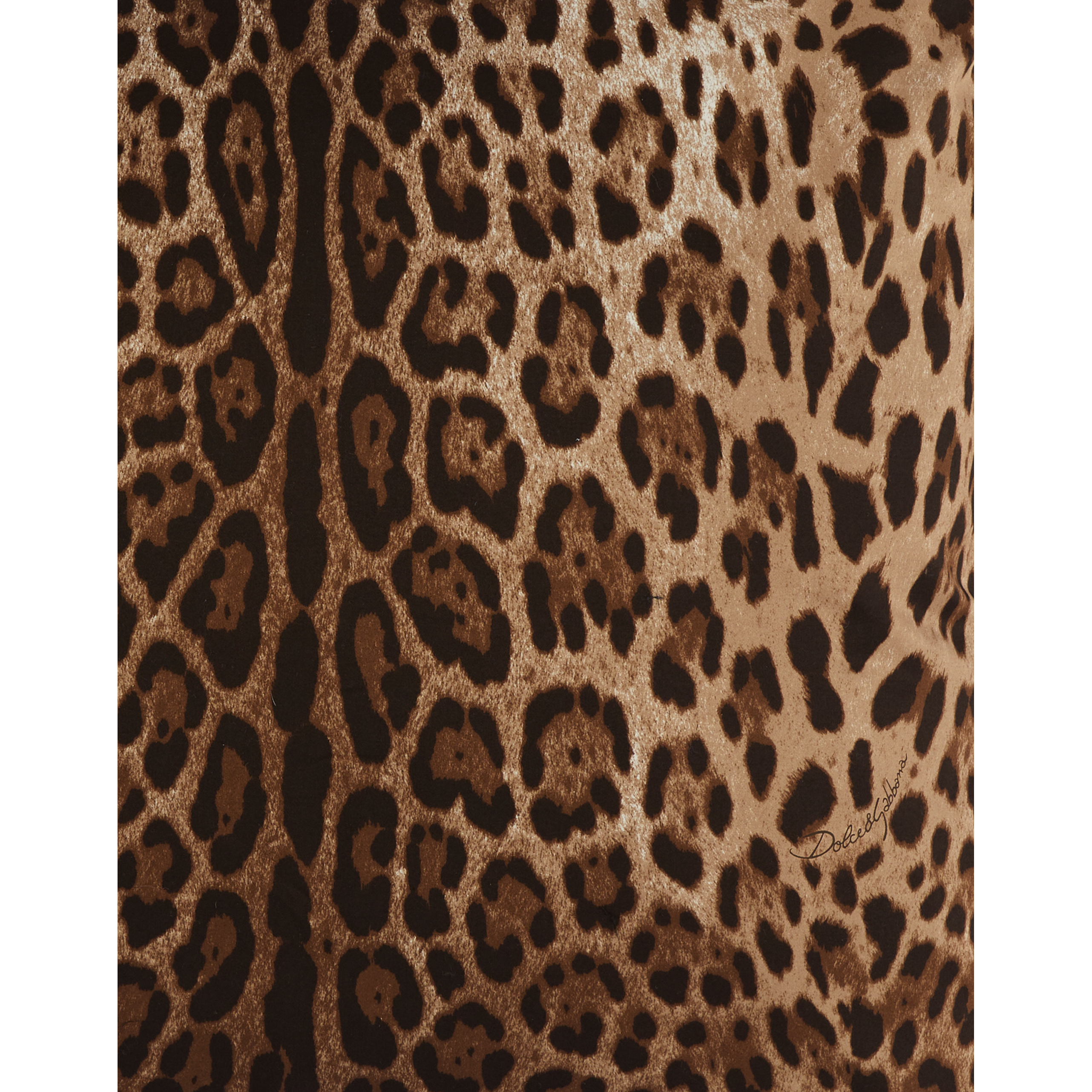 Dolce and Gabbana Casa, Leopard Cotton Duchesse Cushion - 45x45cm, Unisex, Black