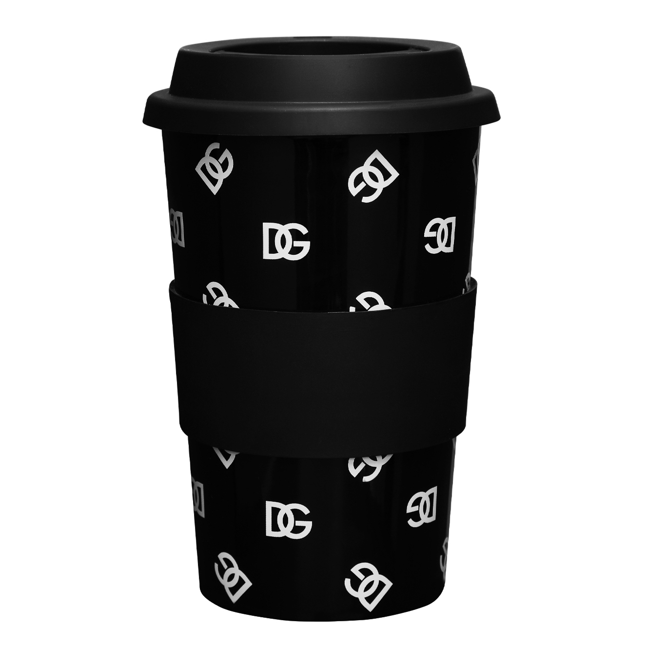 Dolce & Gabbana DG Print Reusable Coffee Cup - Black