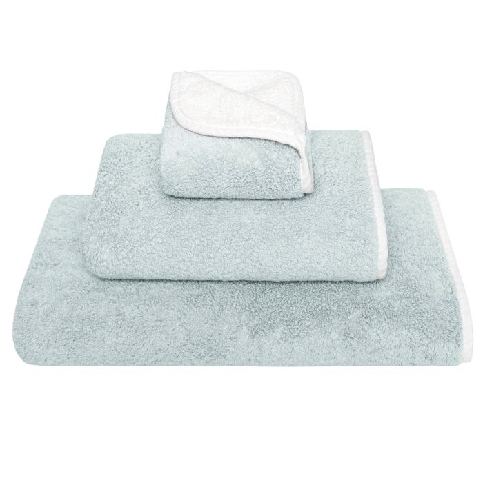 Bicolore Towel by Graccioza XL Hand Towel 20x39 - Sea Mist/White