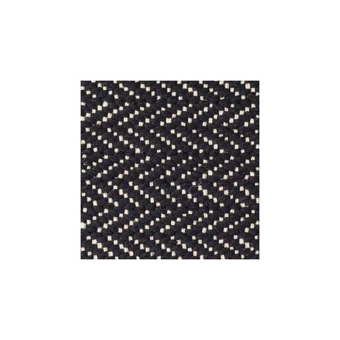 Dash Albert Herringbone Black Woven Cotton Rug 2.5X12