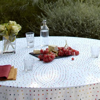 Piccadilly Polka Dot Linen Table By Huddleson