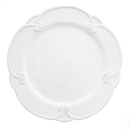 Bella Bianca Rosette Dinner Plates by Arte Italica