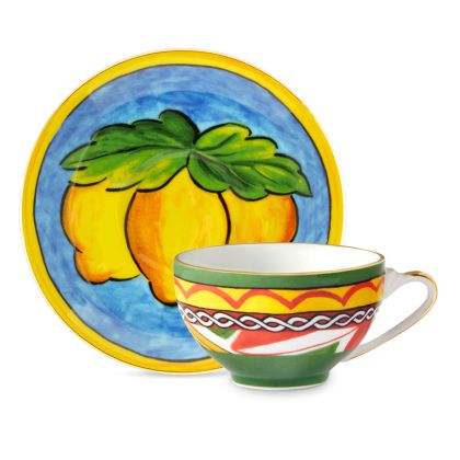 Set 4 Espresso Cup & Saucer Lemon, Cups and mugs