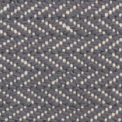 Dash Albert Herringbone Black Woven Cotton Rug 2.5X12